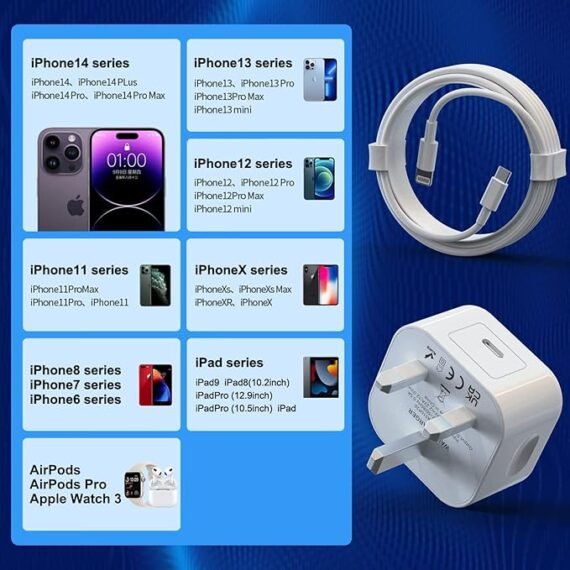 Free Shipping---for iPhone Charger [MFi Certified] 2Pack 20W PD USB C Power Adapter with 2Pack Fast Charging Cabe, USB C PD Wall Charger Plug and 6/6FT iPhone Charger Cable Compatible iPhone14 13 12 11 Pro/Pro Max